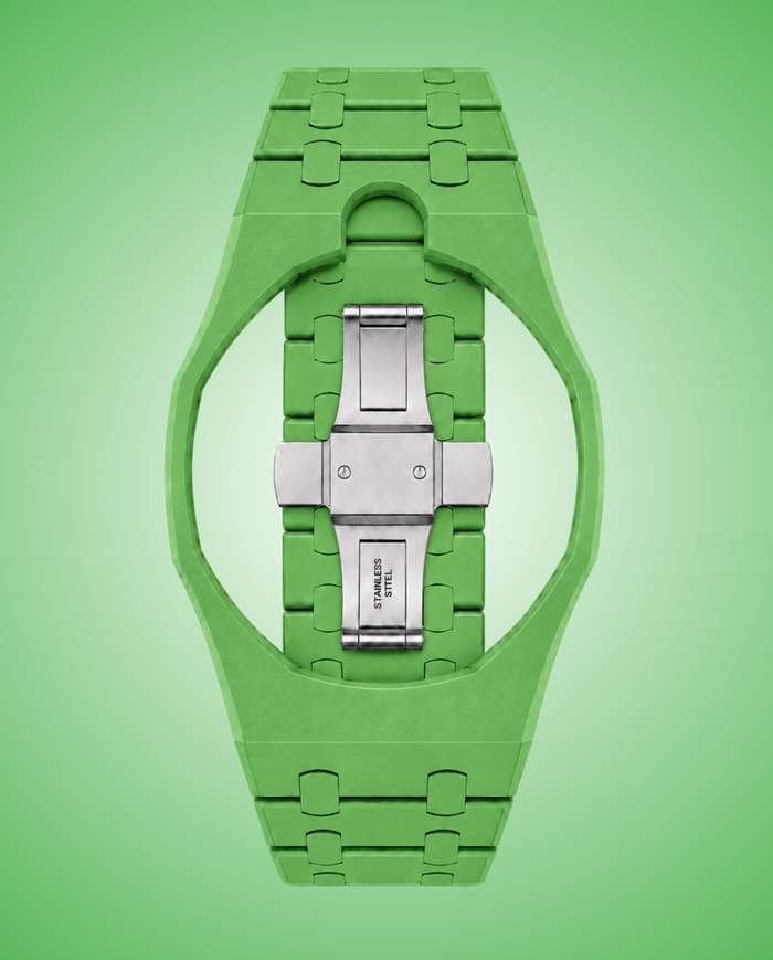 Bracciale ceramica verde contrasto