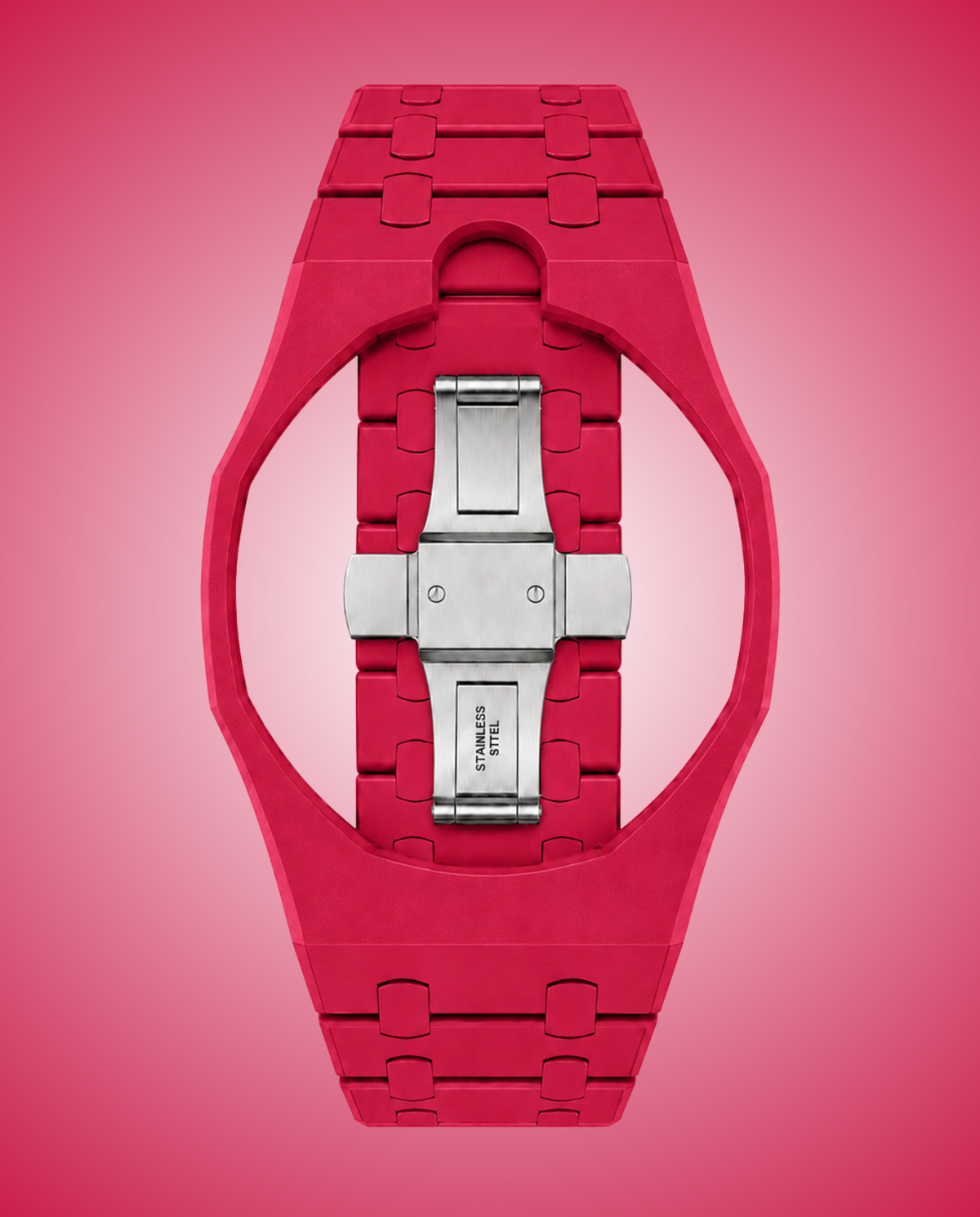 AURORA - Bracciale in ceramica rosso con dettagli eleganti