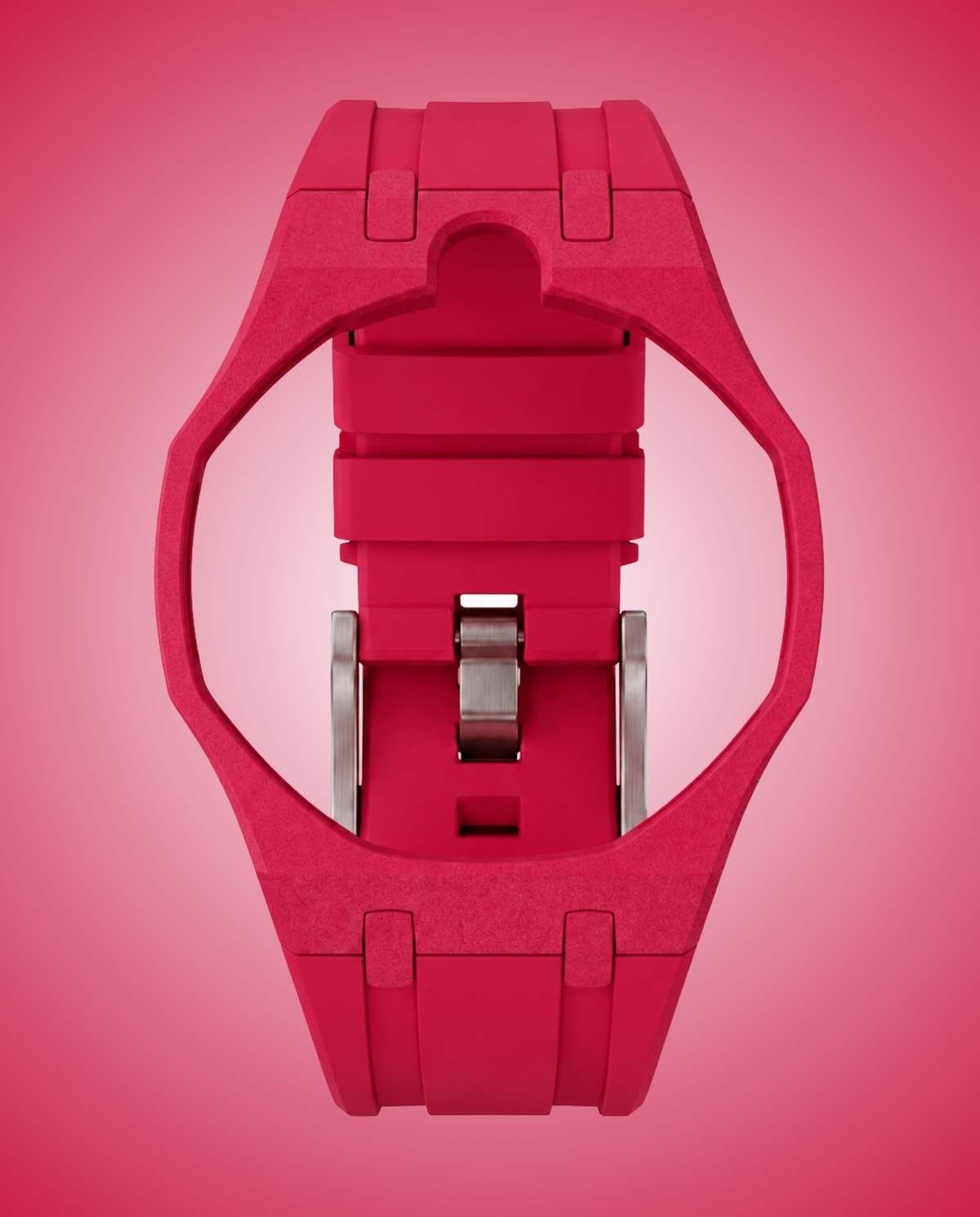 LUCIA - Bracciale in silicone rosso dallo stile pop