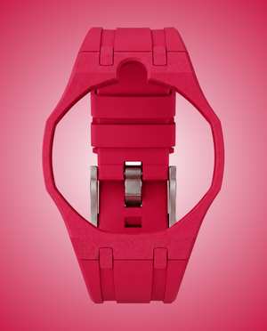 LUCIA - Bracciale in silicone rosso dallo stile pop