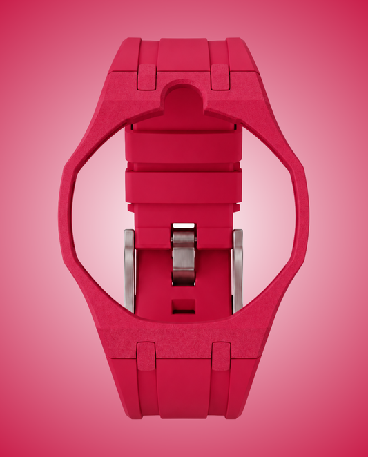 LUCIA - Bracciale in silicone rosso dallo stile pop